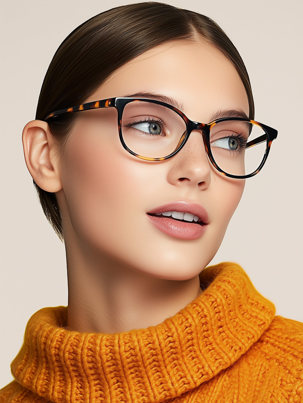 Sculpted Frame Cat-Eye Glasses-zoom-3