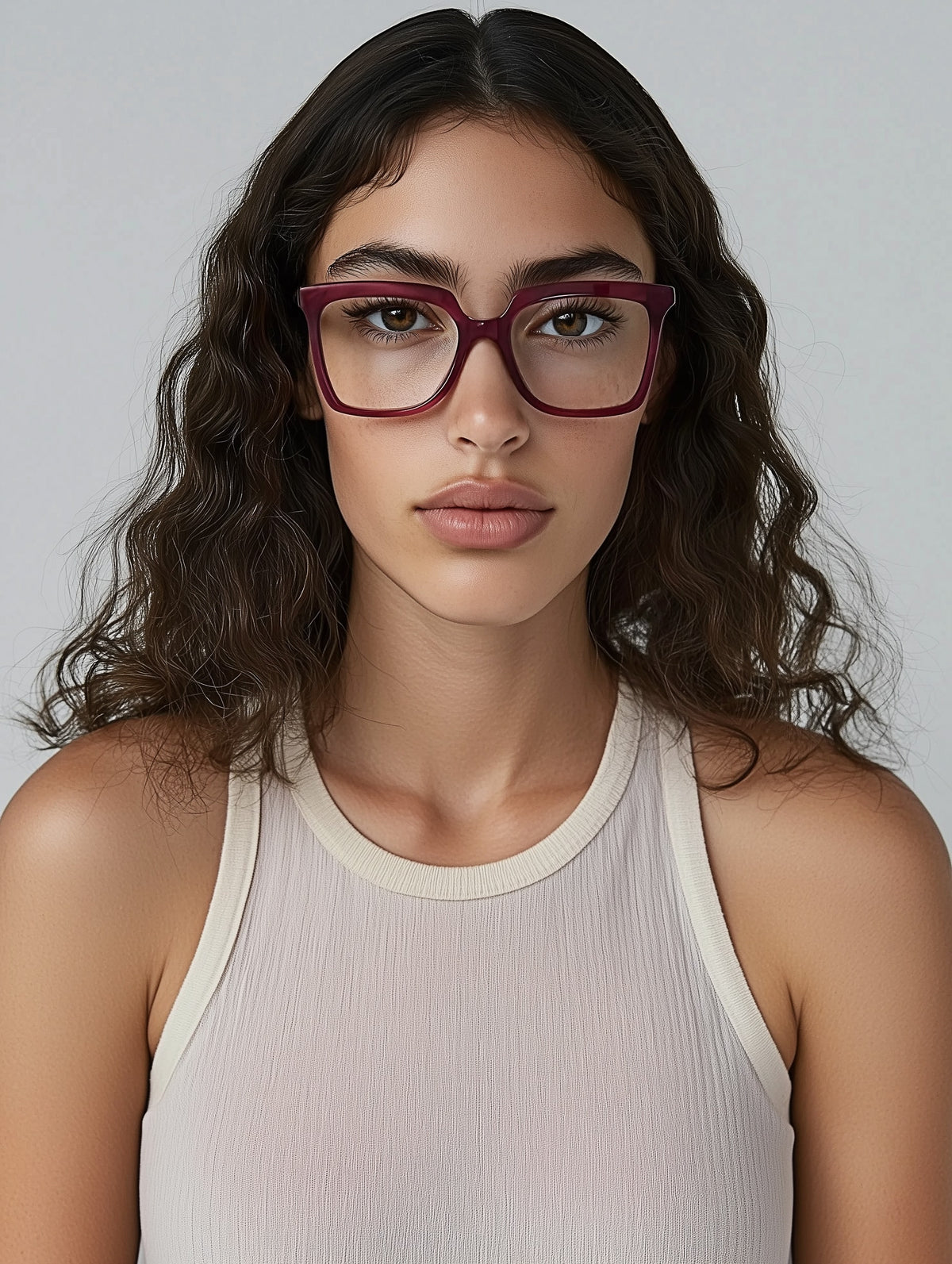 Bold Frame Square Glasses-3