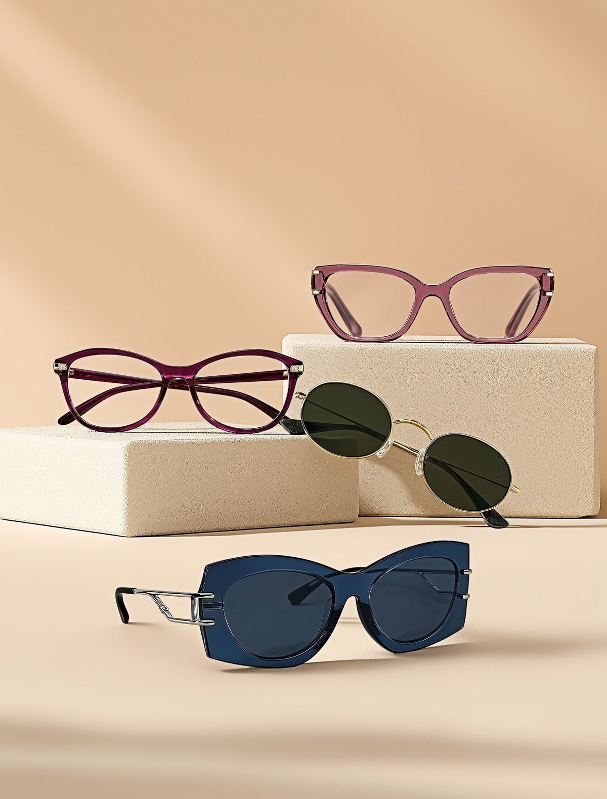 Thin Round Metal Sunglasses-zoom-2