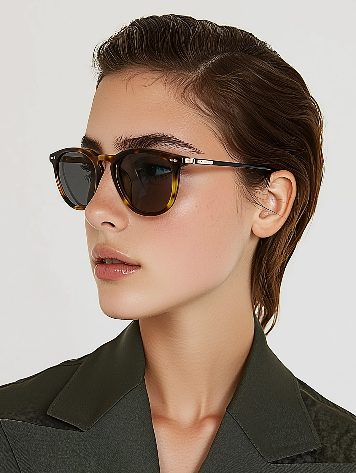 Retro Tortoise Shell Sunglasses-zoom-3